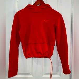 X-Small Red Cropped Nike Hoodie